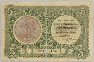II RP, 5 złotych 1.05.1925, Bilet zdawkowy, seria G