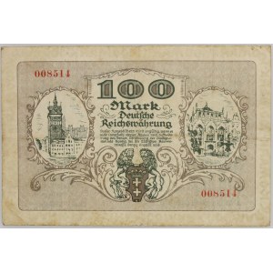 Wolne Miasto Gdańsk, 100 marek, 31.10.1922