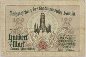 Free City of Danzig, 100 marks, 31.10.1922