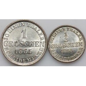 Germany, Hanover, set of coins from 1858-1865, (2 pieces)