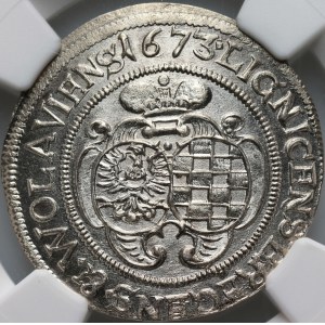 Śląsk, Księstwo Brzesko-Legnicko-Wołowskie, Ludwika Anhalcka (regentka), 6 krajcarów 1673 CB, Brzeg