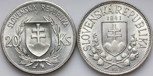 Slovakia, set of coins from 1939-1941, (2 pieces)