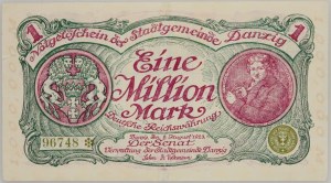 Free City of Danzig, 1000000 marks, 8.08.1923, 5-digit numbering ❉