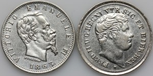 Italy, Sicily, set of coins from 1838-1863, (2 pieces)