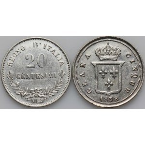 Italy, Sicily, set of coins from 1838-1863, (2 pieces)