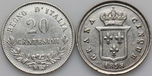 Italy, Sicily, set of coins from 1838-1863, (2 pieces)