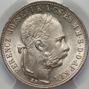 Hungary, Franz Joseph I, Forint 1883 KB, Kremnica