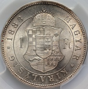 Hungary, Franz Joseph I, Forint 1883 KB, Kremnica