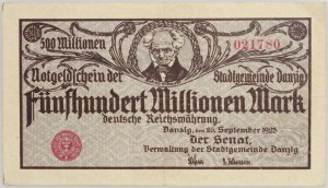 Free City of Gdansk, 500000000 marks 26.09.1923, no series designation