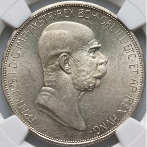 Austria, Franz Joseph I, 5 Corona 1908, Vienna, 60th anniversary of reign