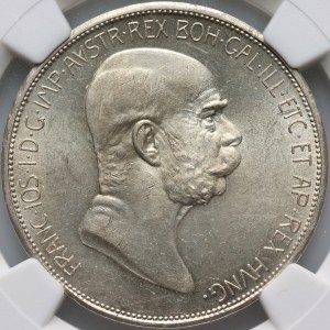 Austria, Franz Joseph I, 5 Corona 1908, Vienna, 60th anniversary of reign