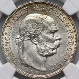 Hungary, Franz Joseph I, 5 Corona 1909 KB, Kremnica