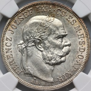 Hungary, Franz Joseph I, 5 Corona 1909 KB, Kremnica