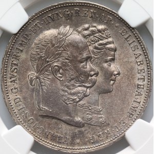 Austria, Francis Joseph I, 2 Gulden 1879, Silver Wedding Jubilee, Vienna