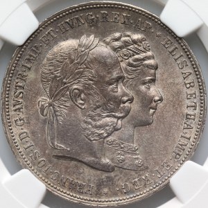Austria, Francis Joseph I, 2 Gulden 1879, Silver Wedding Jubilee, Vienna