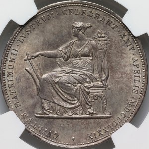 Austria, Francis Joseph I, 2 Gulden 1879, Silver Wedding Jubilee, Vienna