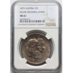Austria, Francis Joseph I, 2 Gulden 1879, Silver Wedding Jubilee, Vienna