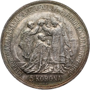Hungary, Franz Joseph I, 5 Corona 1907 KB, Kremnica