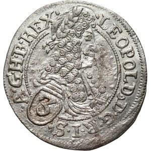 Hungary, Leopold I, 3 Kreuzer 1695, Bratislava (Pressburg)