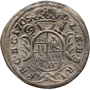 Bohemia, Olomouc, Charles III Joseph of Lorraine, Kreuzer 1705