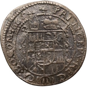 Bohemia, Olomouc, Charles II of Liechtenstein-Kastelkorn, 3 Kreuzer 1665