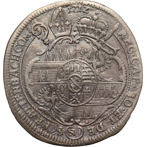 Bohemia, Olomouc, Wolfgang von Schrattenbach, 6 Kreuzers 1712