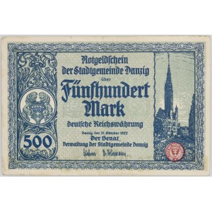 Wolne Miasto Gdańsk, 500 marek 31.10.1922