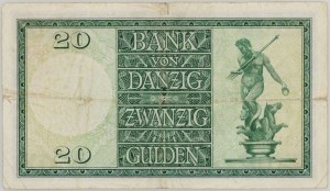 Free City of Danzig, 20 guilders 1.10.1937, series K
