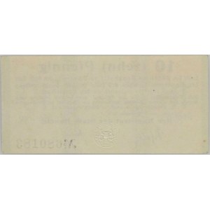 Wolne Miasto Gdańsk, 10 fenigów 09.12.1916, suchy stempel