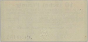 Free City of Danzig, 10 fenigs 09.12.1916, dry stamp