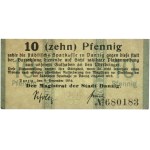 Wolne Miasto Gdańsk, 10 fenigów 09.12.1916, suchy stempel