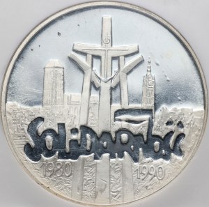 Third Republic, 100000 zloty 1990, Solidarity, Type D