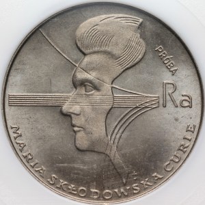 PRL, 100 złotych 1974, Maria Skłodowska-Curie, PRÓBA, nikiel