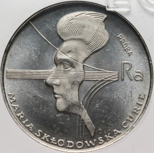 People's Republic of Poland, 100 gold 1974, Maria Skłodowska-Curie, PRÓBA, nickel