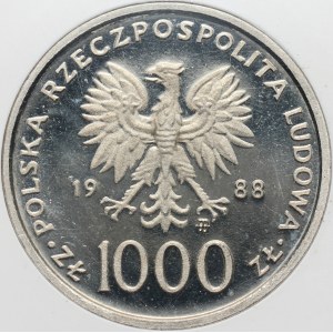 PRL, 10000 złotych 1988, Jan Paweł II - X lat Pontyfikatu, PRÓBA, nikiel