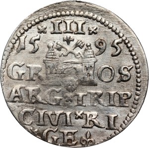 Sigismund III Vasa, trojak 1595, Riga