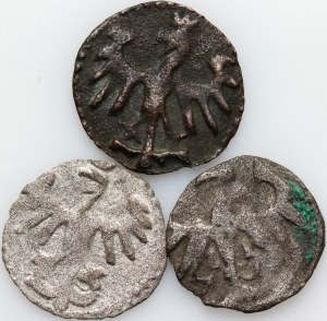 Royal Poland, set of denarii, (3 pieces)