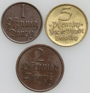 Free City of Gdansk, set of coins from 1932-1937, (3 pieces)