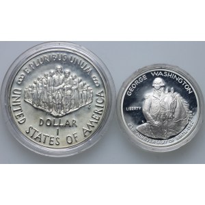United States of America, set of coins from 1982-1987, (2 pieces)