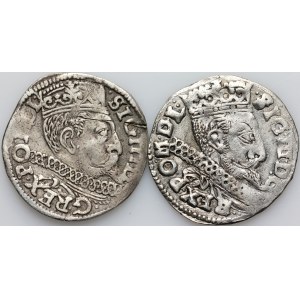 Zygmunt III Waza, zestaw trojaków z 1599 roku, Poznań, (2 sztuki)