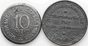 Breslau / Breslau, set of 1921 tokens, (2 pieces)