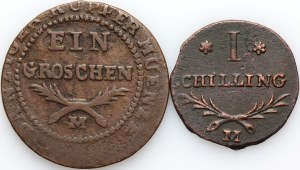 Free City of Gdansk, 1812 coin set, (2 pieces)