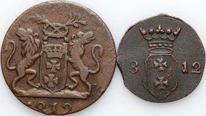 Free City of Gdansk, 1812 coin set, (2 pieces)