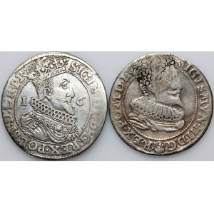 Zygmunt III Waza, zestaw monet z lat 1596-1624, (2 sztuki)