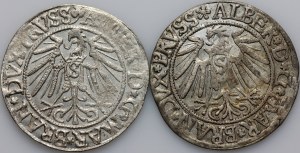 Ducal Prussia, Albrecht Hohenzollern, set of pennies from 1539-1542, Königsberg, (2 pieces)