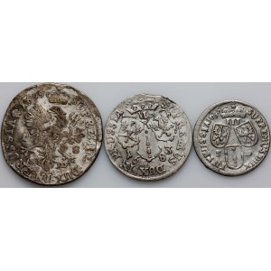 Germany, Brandenburg-Prussia, set of coins from 1683-1699, (3 pieces)