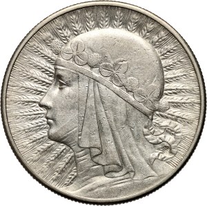 II RP, 10 zloty 1932, London, Head of a Woman