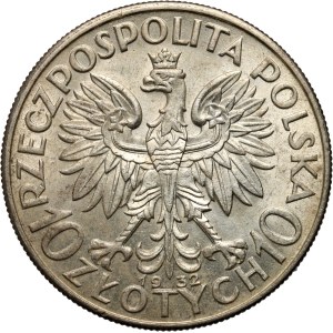 II RP, 10 złotych 1932, Londyn, Głowa Kobiety
