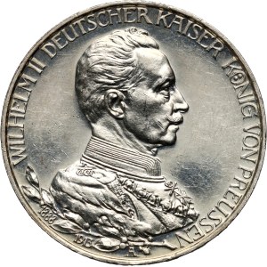 Germany, Prussia, Wilhelm II, 3 mark 1913 A, 25 years of Reign