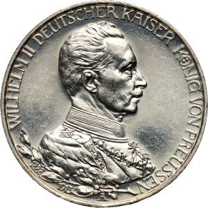 Germany, Prussia, Wilhelm II, 3 mark 1913 A, 25 years of Reign